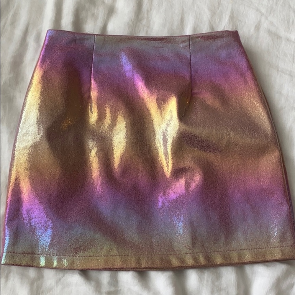 Iridescent Superdown mini skirt